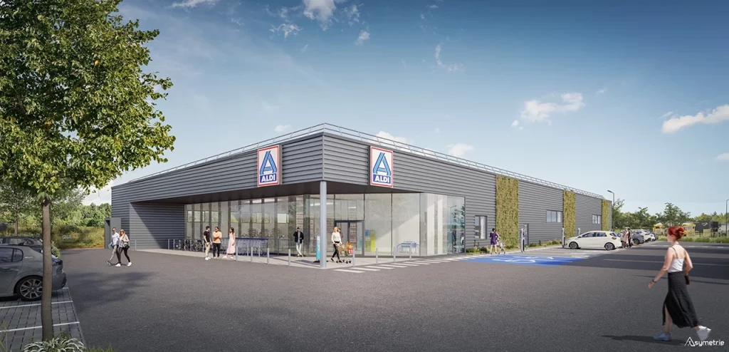 Visualisation 3D d’un magasin Aldi en France