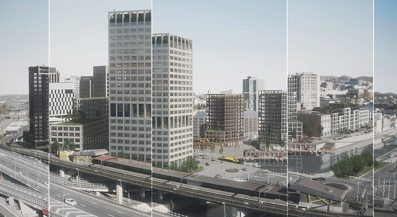 Animation 3D montrant l’évolution de la construction de nouveaux bâtiments