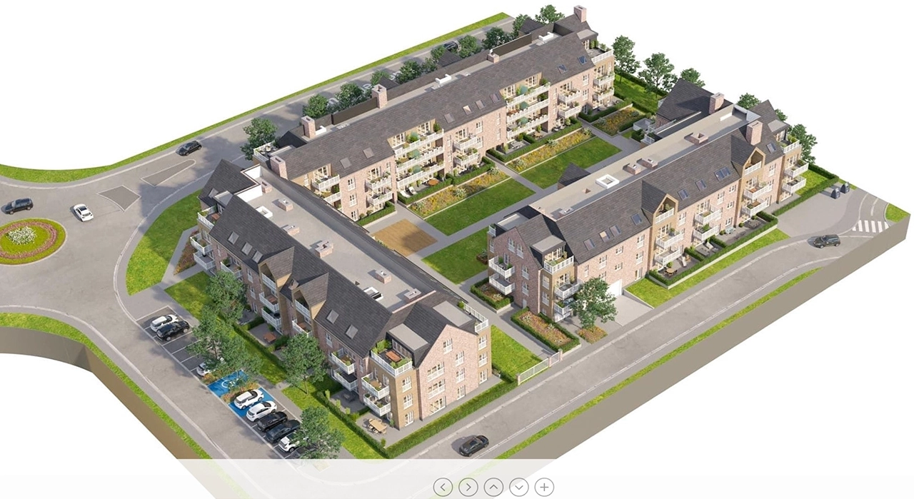Aperçu d’une maquette 3D orbitale interactive d’un projet immobilier