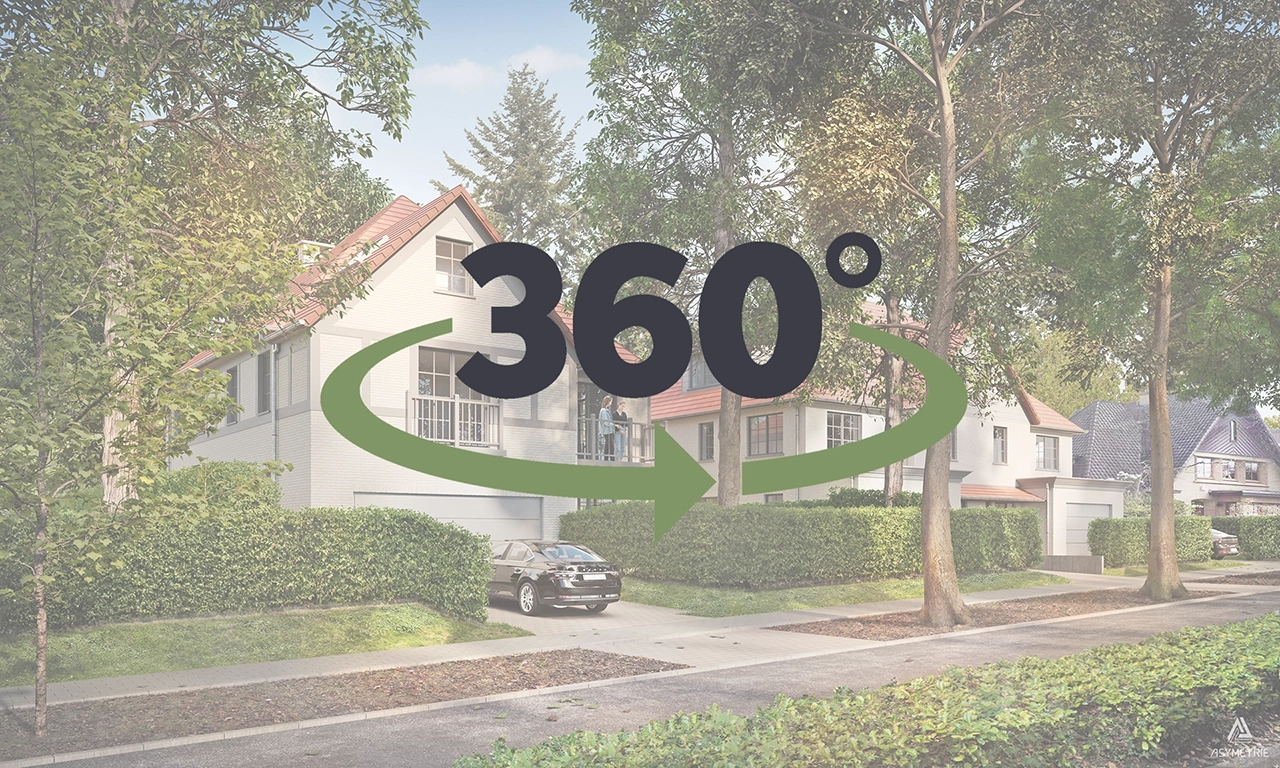 Aperçu d’une visite virtuelle 360° d’un projet résidentiel à Woluwe-Saint-Pierre