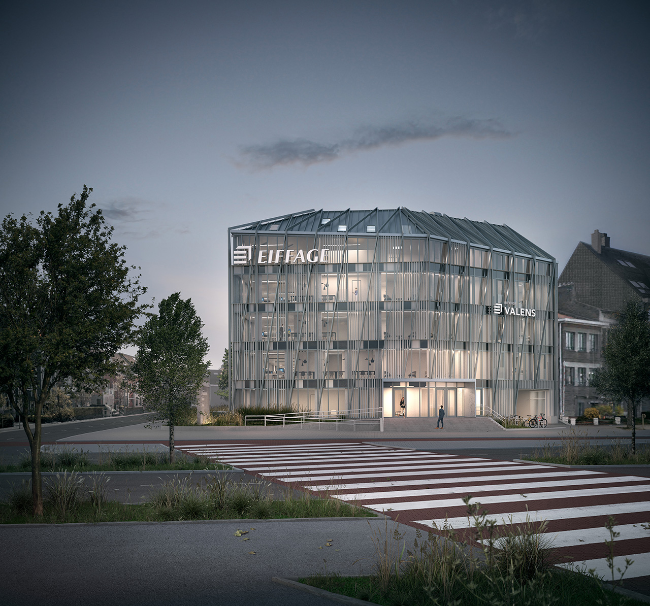 Visualisation 3D extérieure du nouveau siège d’Eiffage