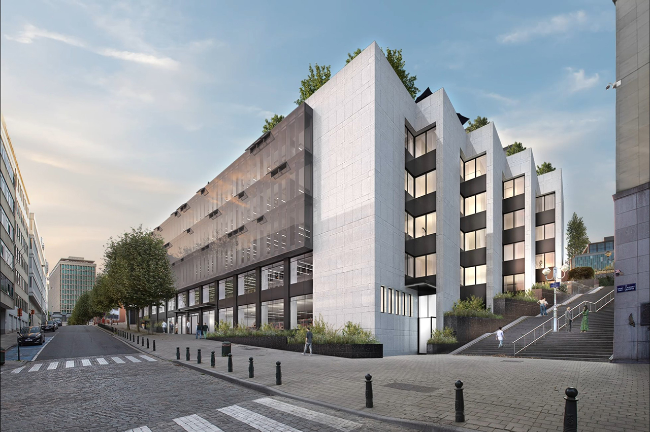 Visualisation 3D extérieure du projet Pacheco à Bruxelles