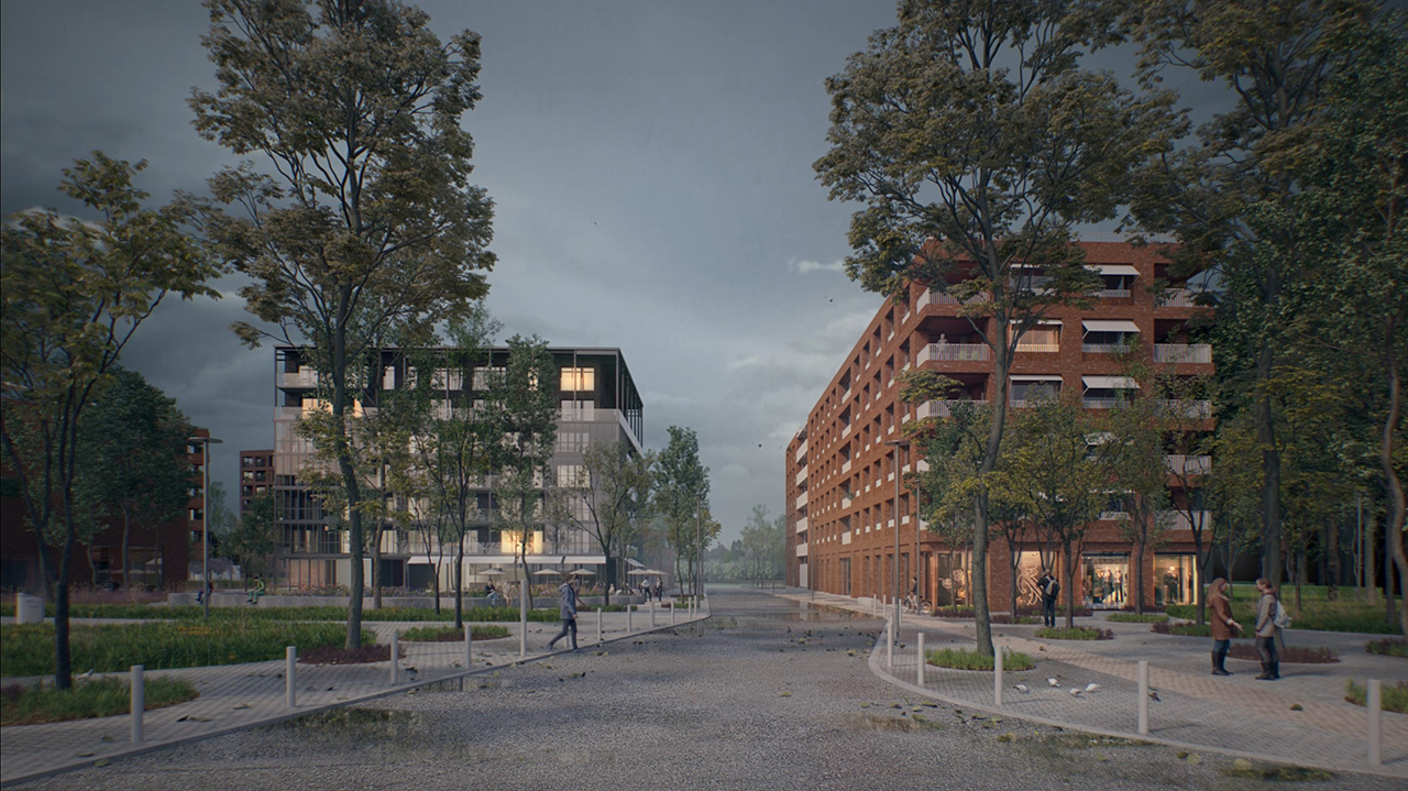 Visualisation 3D extérieure de la placette du projet Josaphat